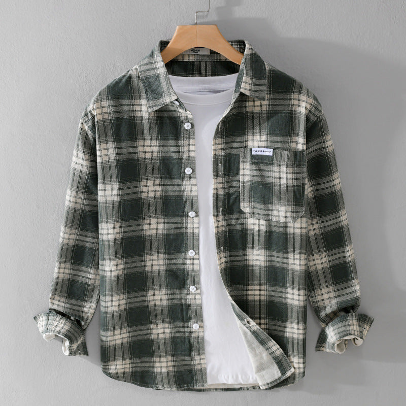 CLAIDEN — Plaid Cotton Shirt