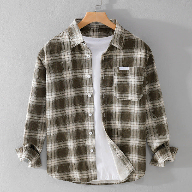 CLAIDEN — Plaid Cotton Shirt