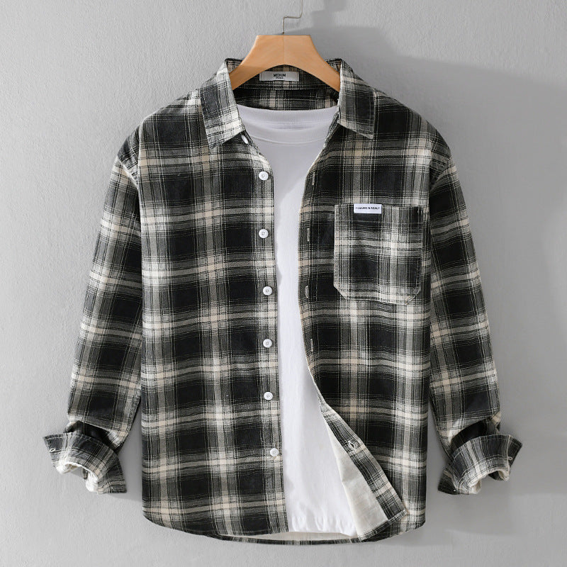 CLAIDEN — Plaid Cotton Shirt