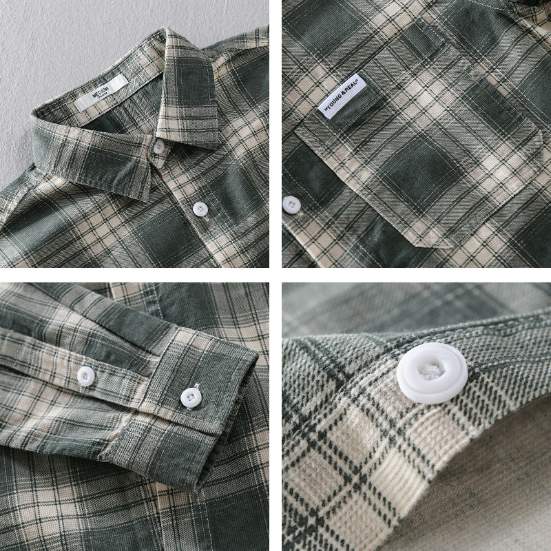 CLAIDEN — Plaid Cotton Shirt