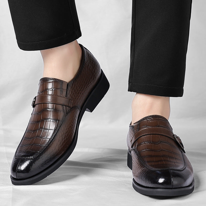 CROVIER — Crocodile Embossed Loafers