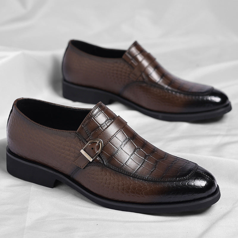 CROVIER — Crocodile Embossed Loafers