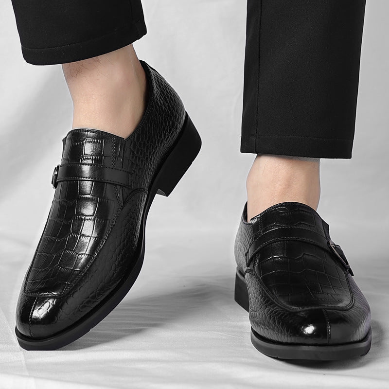 CROVIER — Crocodile Embossed Loafers