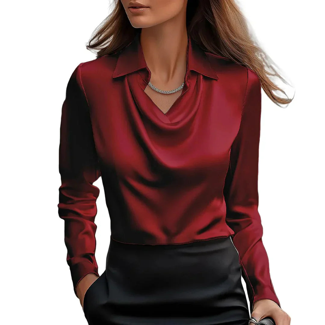 CELISE — Satin Elegance Blouse