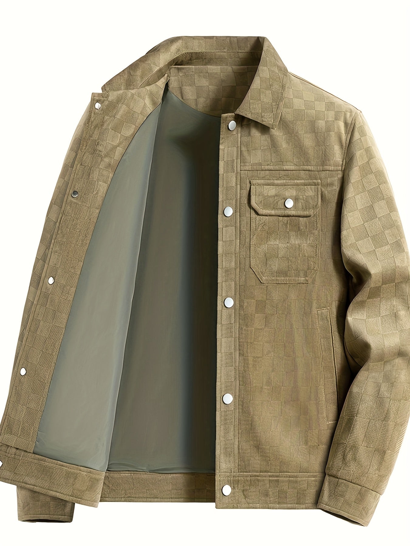 CARRINGTON — Checkered Suede Jacket