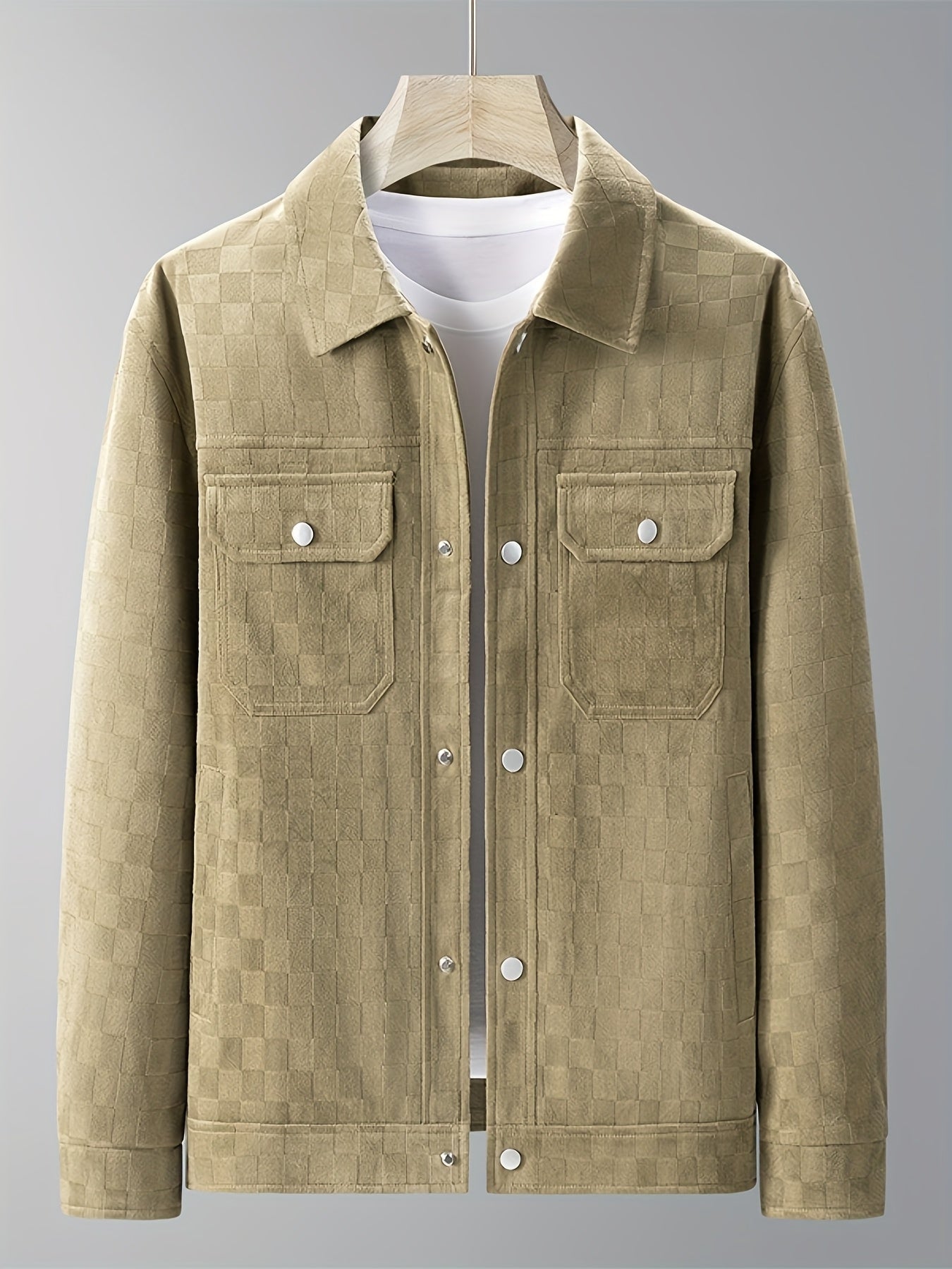 CARRINGTON — Checkered Suede Jacket
