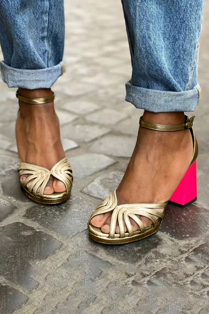 CALIANA — Ankle Strap Open-Toe Sandals
