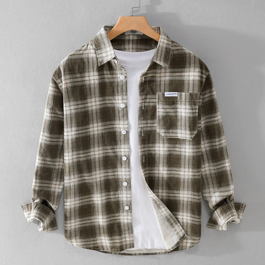 CLAIDEN — Plaid Cotton Shirt