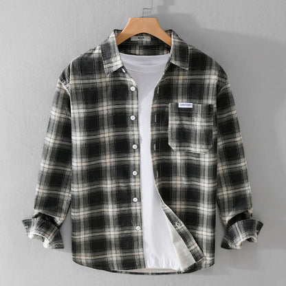 CLAIDEN — Plaid Cotton Shirt
