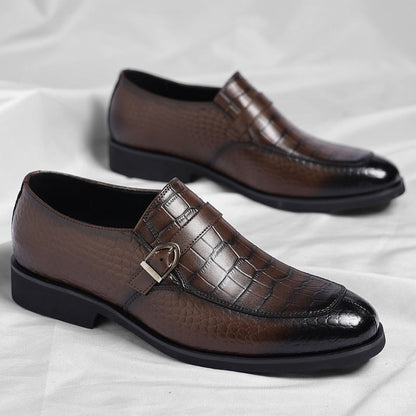 CROVIER — Crocodile Embossed Loafers