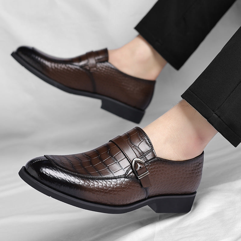 CROVIER — Crocodile Embossed Loafers