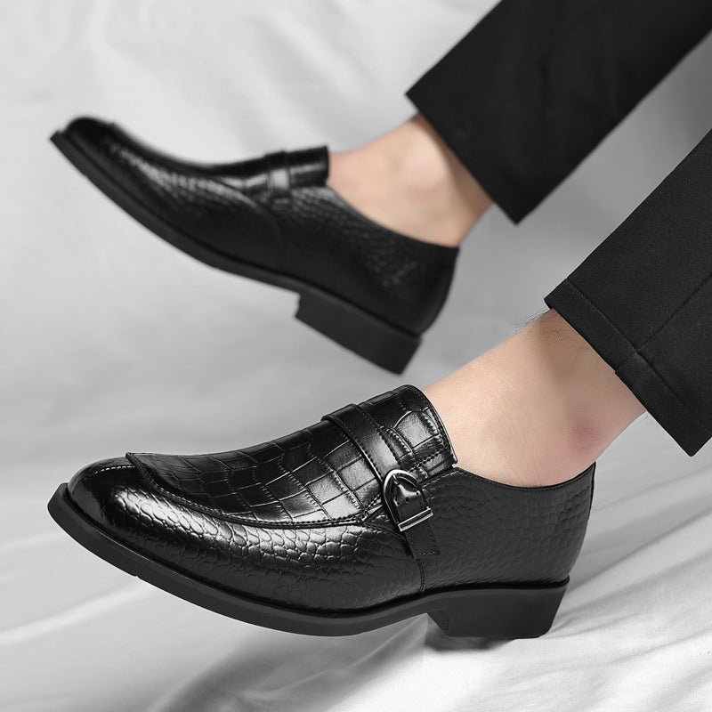 CROVIER — Crocodile Embossed Loafers