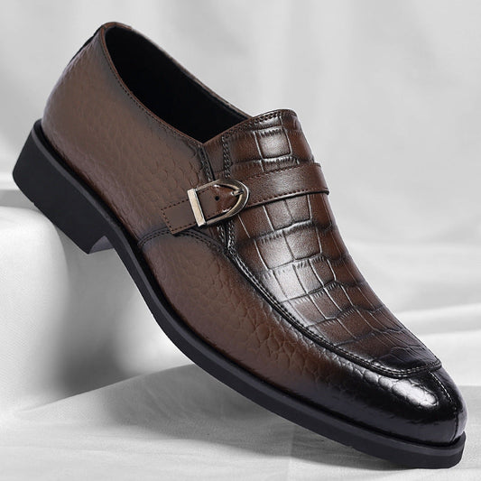 CROVIER — Crocodile Embossed Loafers
