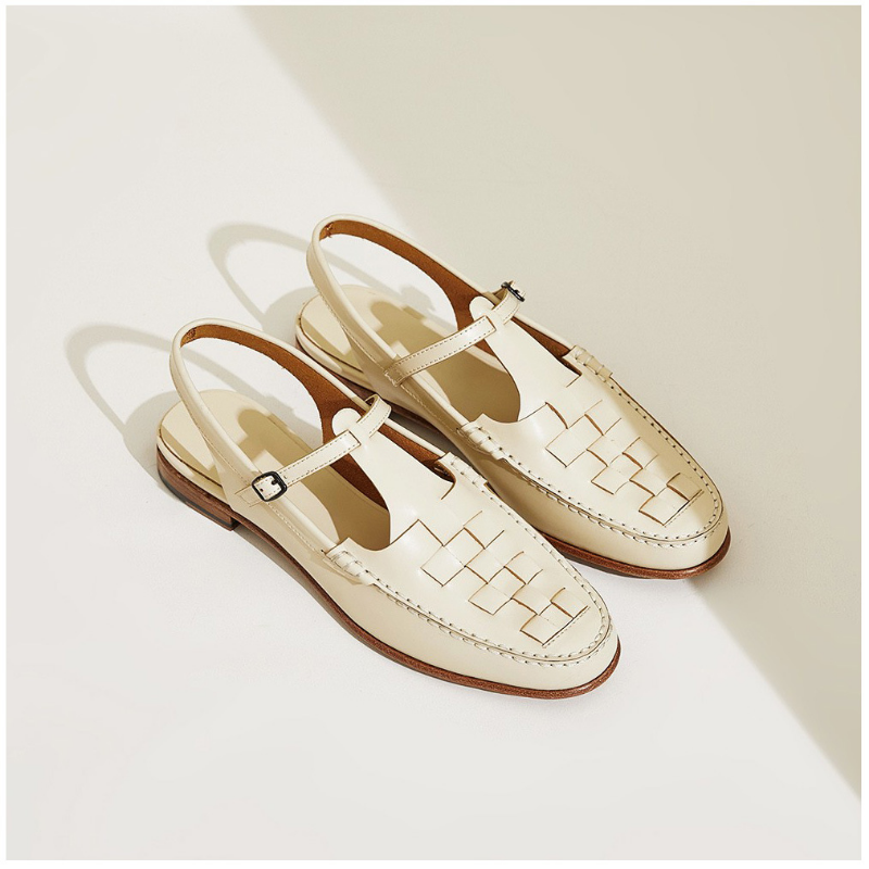 CERANO — Woven Slingback Sandals