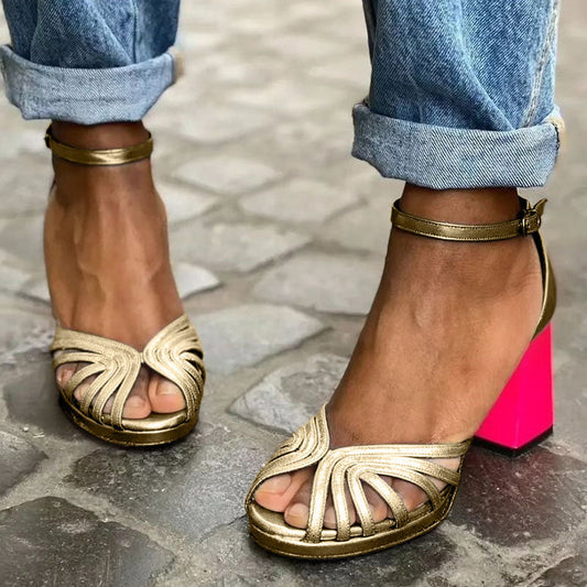 CALIANA — Ankle Strap Open-Toe Sandals