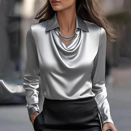 CELISE — Satin Elegance Blouse