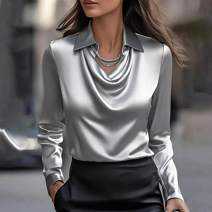 CELISE — Satin Elegance Blouse
