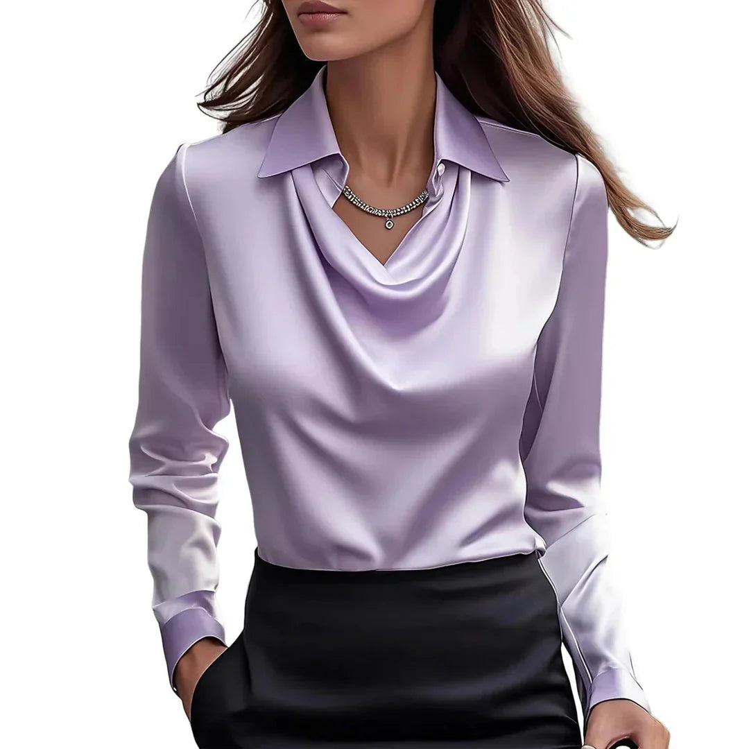 CELISE — Satin Elegance Blouse