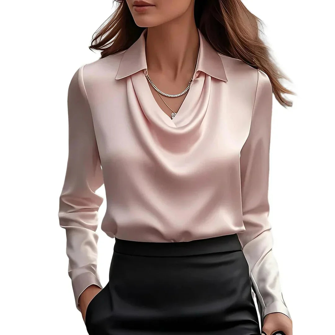 CELISE — Satin Elegance Blouse