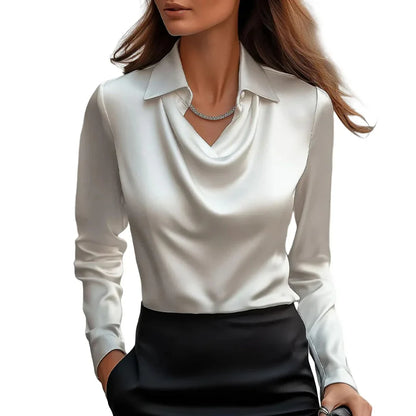 CELISE — Satin Elegance Blouse