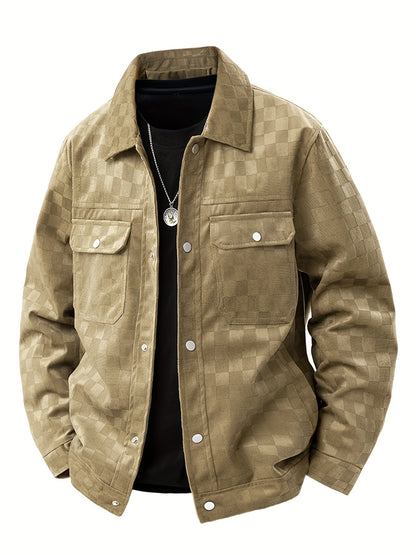 CARRINGTON — Checkered Suede Jacket