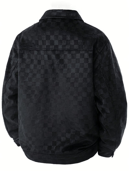 CARRINGTON — Checkered Suede Jacket