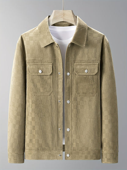 CARRINGTON — Checkered Suede Jacket