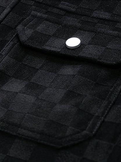CARRINGTON — Checkered Suede Jacket