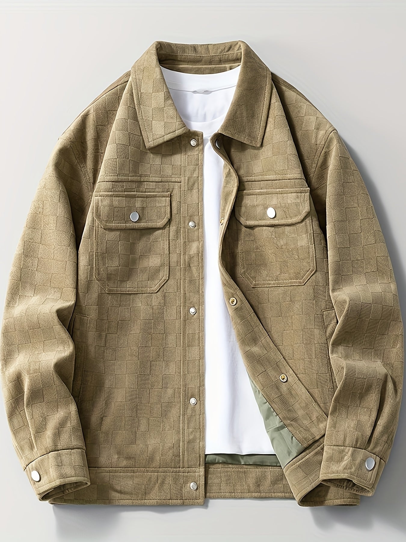CARRINGTON — Checkered Suede Jacket
